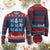 Coquette Bow Ugly Christmas Sweater Cozy Winter Xmas Gift Blue Holiday - Wonder Print Shop