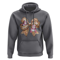 Gingerbread Coquette Bow Christmas Hoodie Cute Snowman Girly Xmas Gifts For Her
