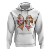 Gingerbread Coquette Bow Christmas Hoodie Cute Snowman Girly Xmas Gifts For Her