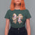Gingerbread Coquette Bow Christmas T Shirt For Women Cute Snowman Girly Xmas Gifts For Her - Wonder Print Shop