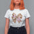 Gingerbread Coquette Bow Christmas T Shirt For Women Cute Snowman Girly Xmas Gifts For Her - Wonder Print Shop
