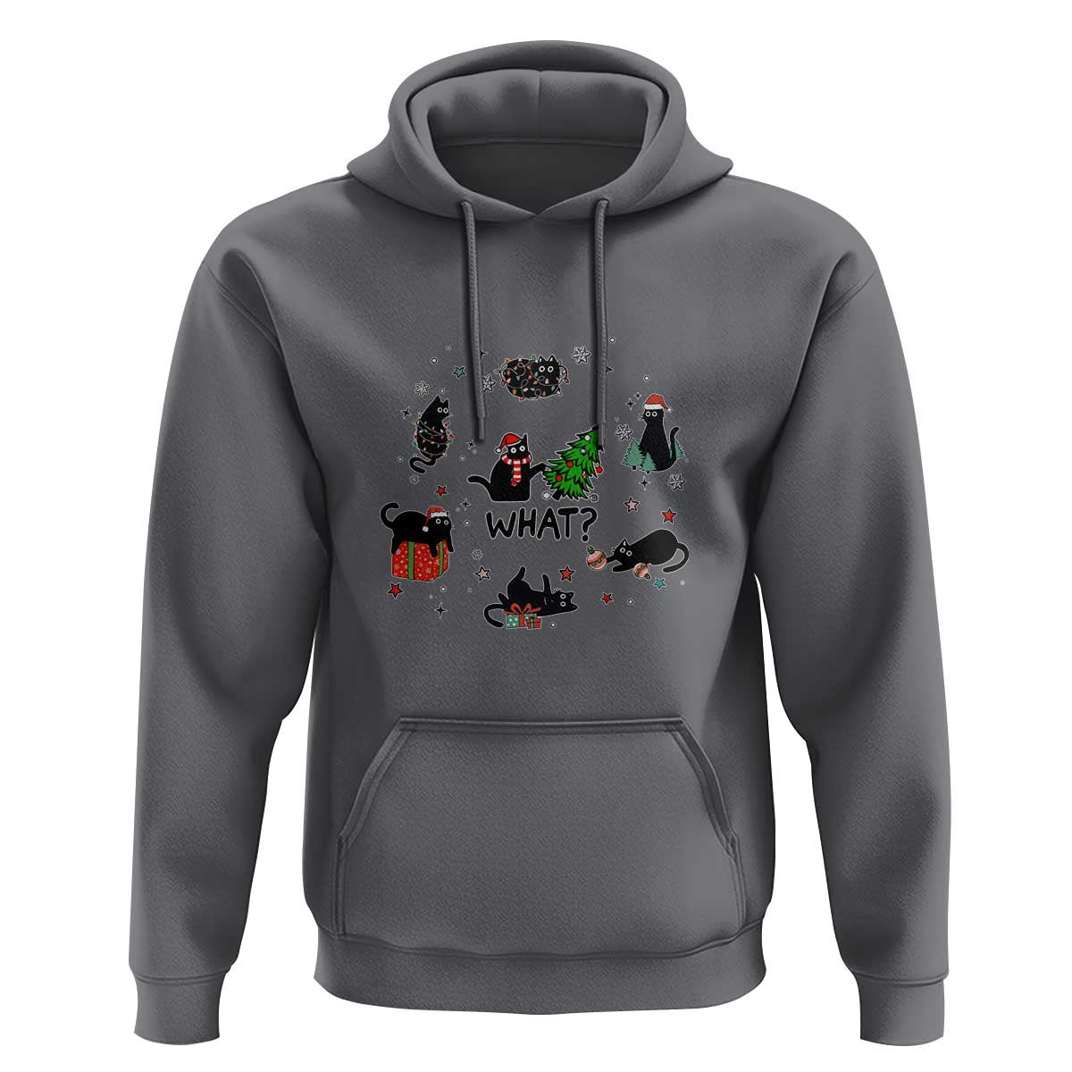Cute Cat Christmas Hoodie What? Funny Meowy Catmas Gift For New Year TS10
