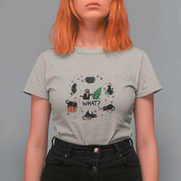 Cute Cat Christmas T Shirt For Women What? Funny Meowy Catmas Gift For New Year - Wonder Print Shop