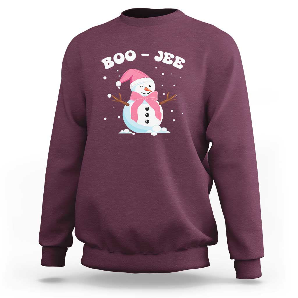 Bougie Snowman Sweatshirt Pink Christmas Xmas Gifts - Wonder Print Shop