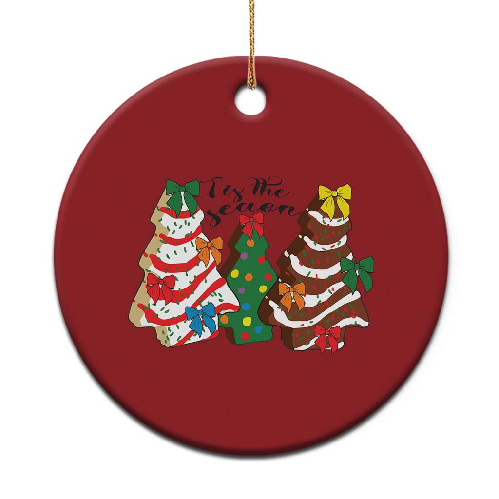 Xmas Cake Tree Bow Christmas Ornament Tis The Season - Wonder Print Shop