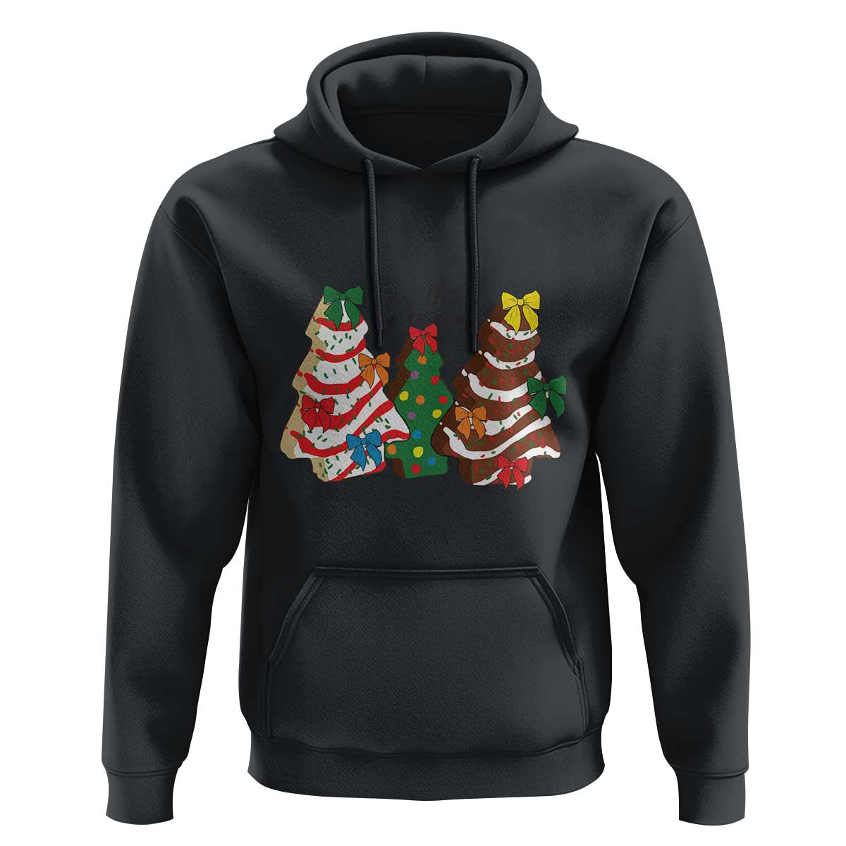 Christmas Cake Tree Bow Hoodie Tis The Season