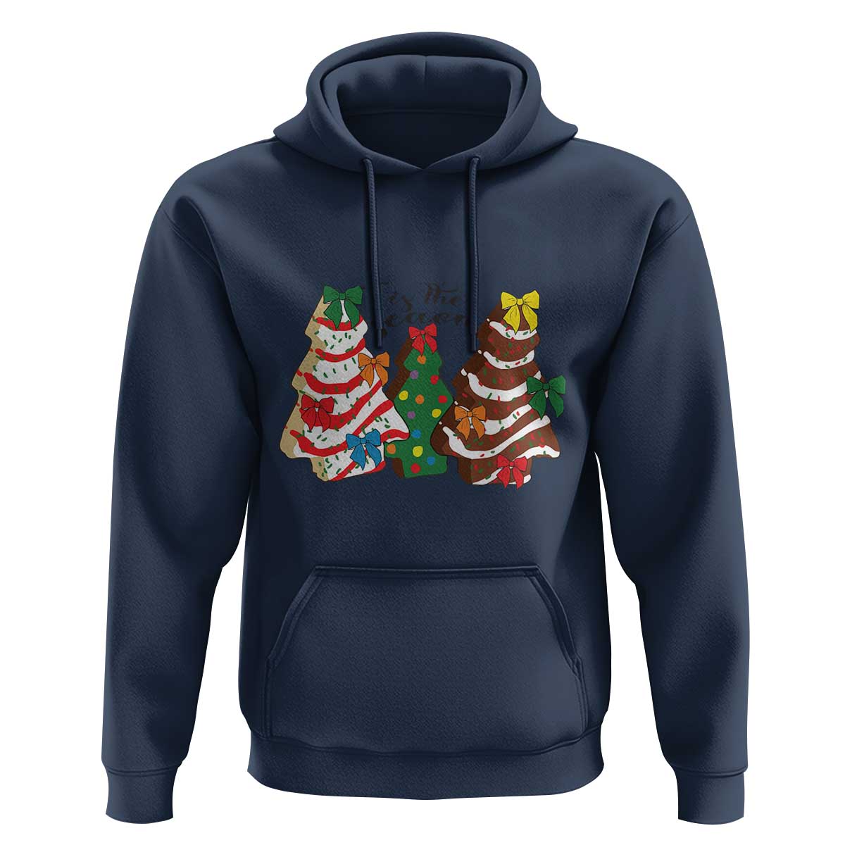 Christmas Cake Tree Bow Hoodie Tis The Season