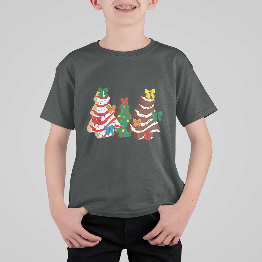 Christmas Cake Tree Bow T Shirt For Kid Tis The Season - Wonder Print Shop