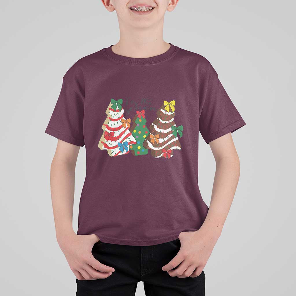 Christmas Cake Tree Bow T Shirt For Kid Tis The Season - Wonder Print Shop