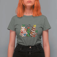 Christmas Cake Tree Bow T Shirt For Women Tis The Season - Wonder Print Shop
