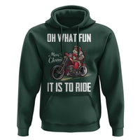 Funny Christmas Motorcycle Santa Hoodie Oh What Fun It Is To Ride Motorbike Rider Xmas Gift