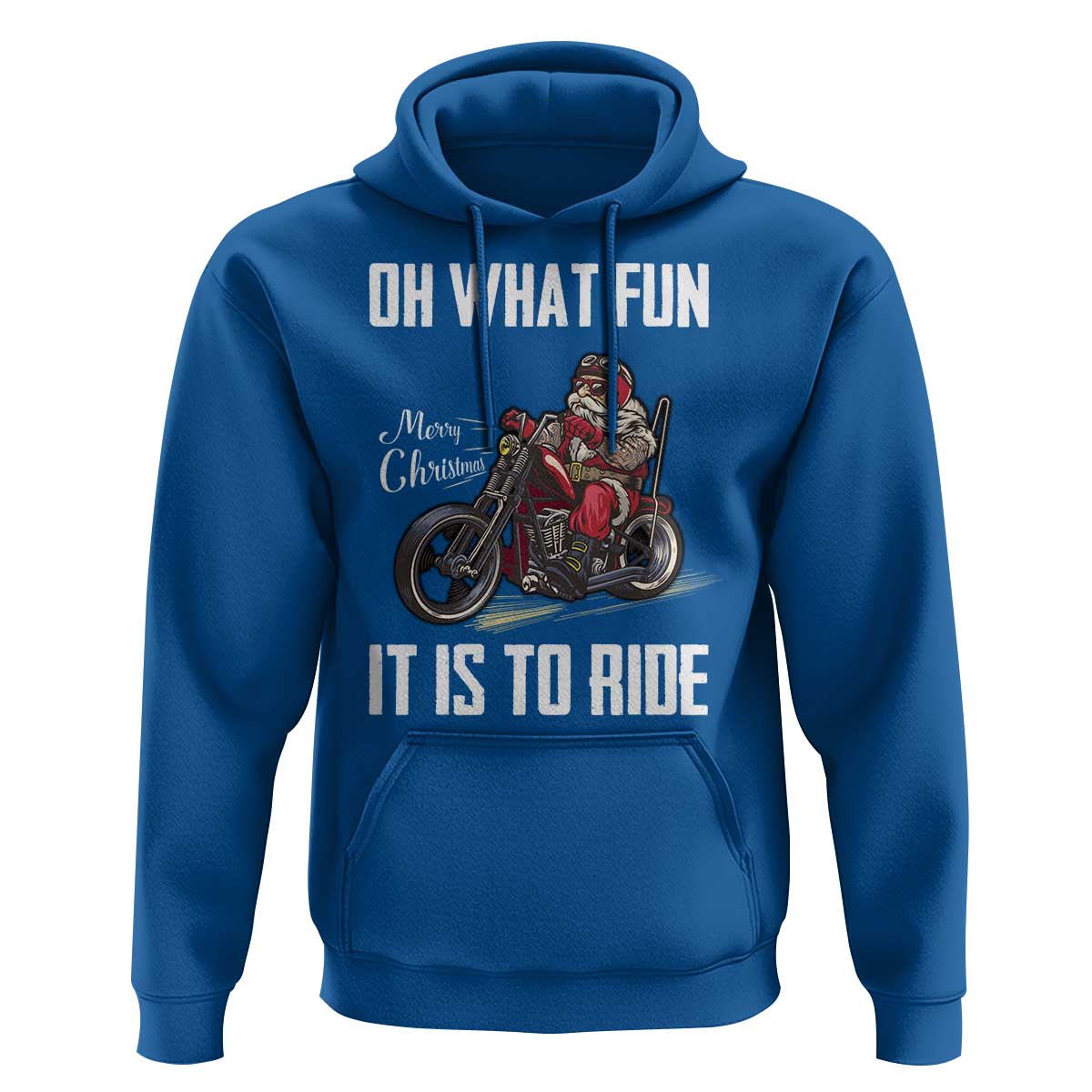 Funny Christmas Motorcycle Santa Hoodie Oh What Fun It Is To Ride Motorbike Rider Xmas Gift