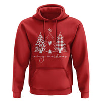 Merry & Bright Christmas Trees Hoodie Chic Winter Shirt Cute Holiday Tee Xmas Gift