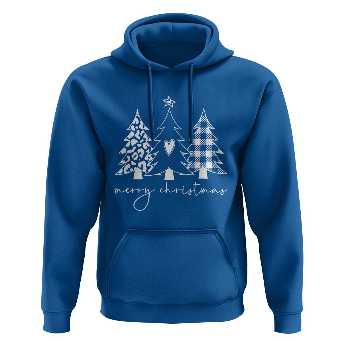 Merry & Bright Christmas Trees Hoodie Chic Winter Shirt Cute Holiday Tee Xmas Gift