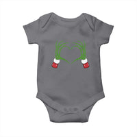 Christmas Skeleton Heart Hands Baby Onesie