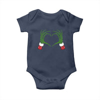 Christmas Skeleton Heart Hands Baby Onesie
