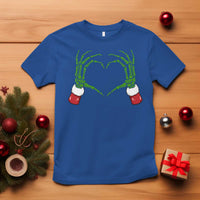 Christmas Skeleton Heart Hands T Shirt - Wonder Print Shop