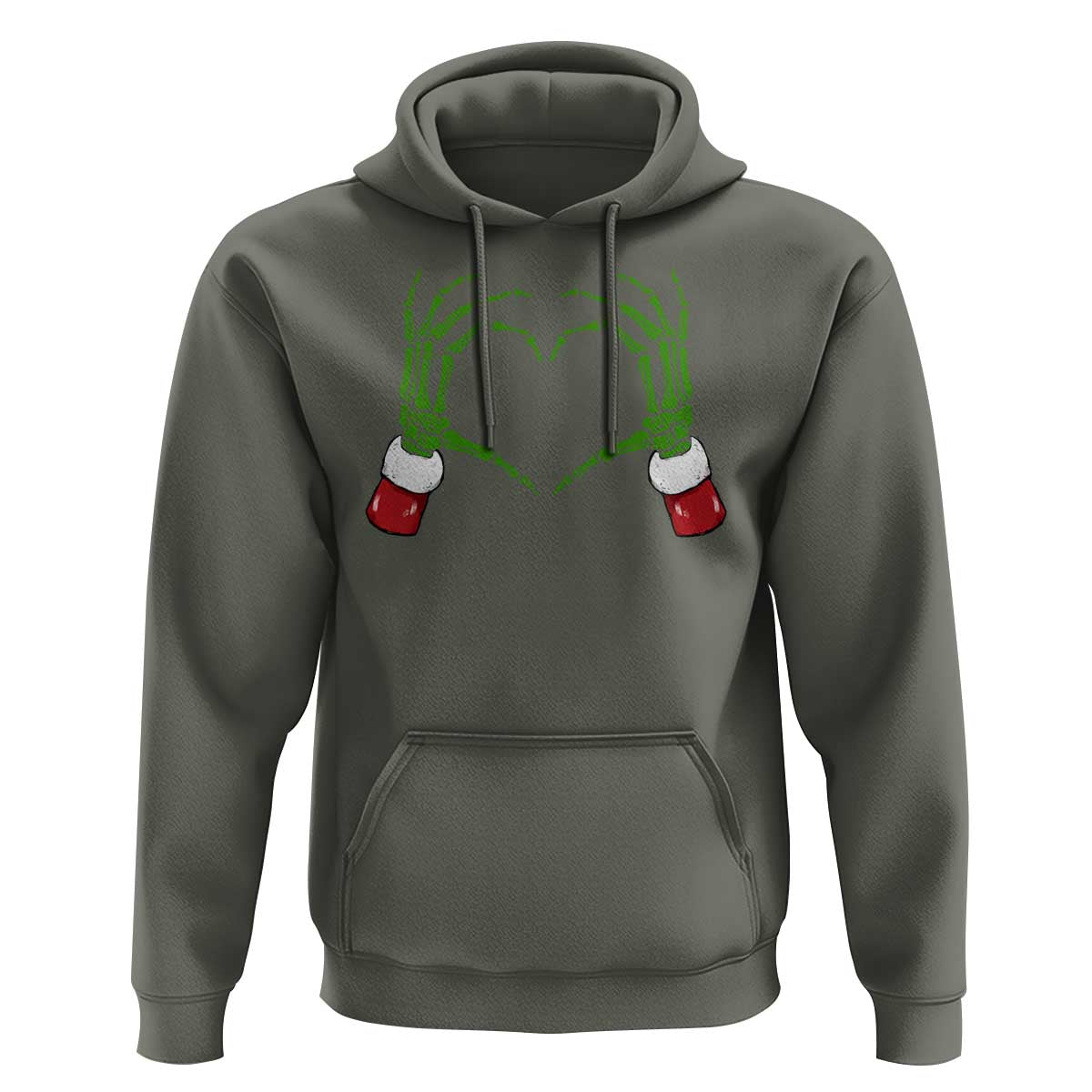 Christmas Skeleton Heart Hands Hoodie