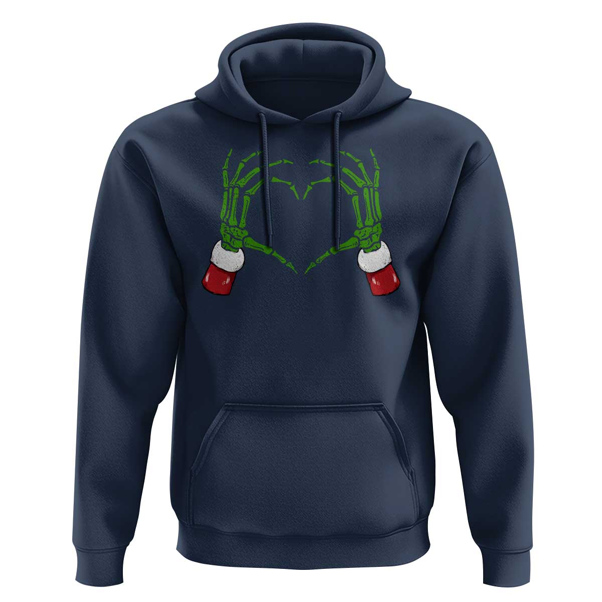 Christmas Skeleton Heart Hands Hoodie