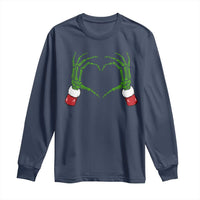 Christmas Skeleton Heart Hands Long Sleeve Shirt
