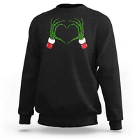 Christmas Skeleton Heart Hands Sweatshirt - Wonder Print Shop