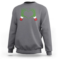 Christmas Skeleton Heart Hands Sweatshirt - Wonder Print Shop