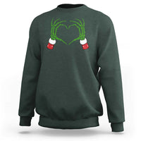 Christmas Skeleton Heart Hands Sweatshirt - Wonder Print Shop