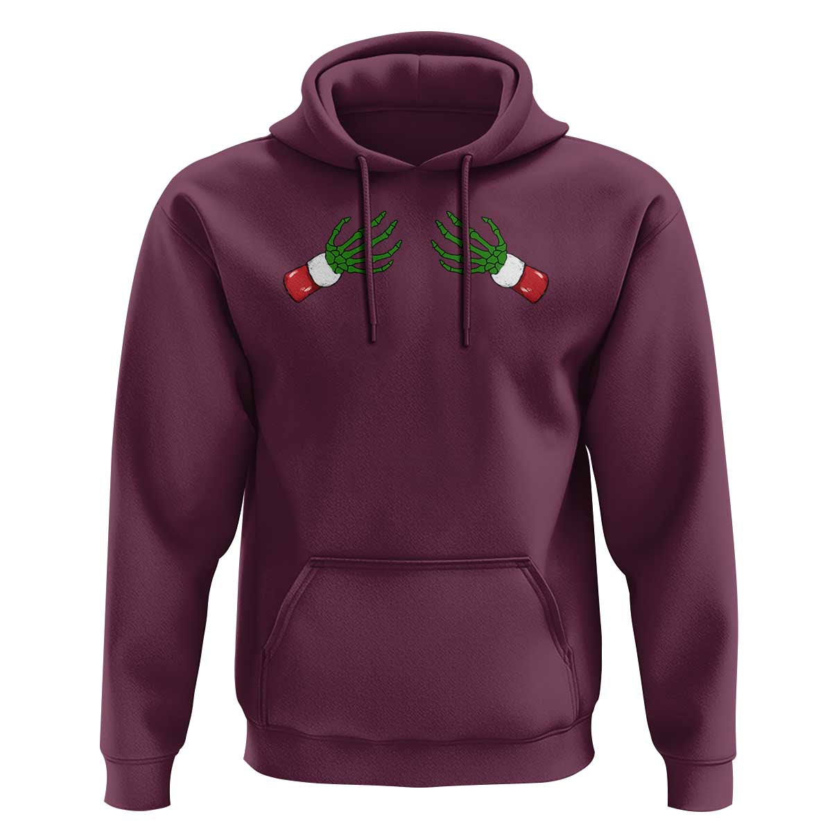Funny Christmas Hoodie Women's Boob Skeleton Hand