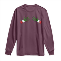 Funny Christmas Long Sleeve Shirt Women's Boob Skeleton Hand