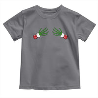 Funny Christmas Toddler T Shirt Women's Boob Skeleton Hand
