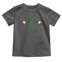 Funny Christmas Toddler T Shirt Women's Boob Skeleton Hand
