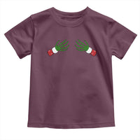 Funny Christmas Toddler T Shirt Women's Boob Skeleton Hand