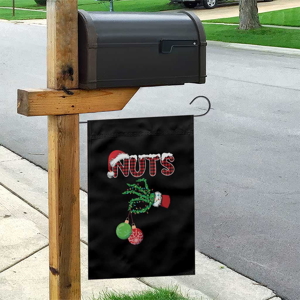 Funny Couples Christmas Garden Flag Chest And Nuts Matching Holiday Skeleton Hand - Wonder Print Shop