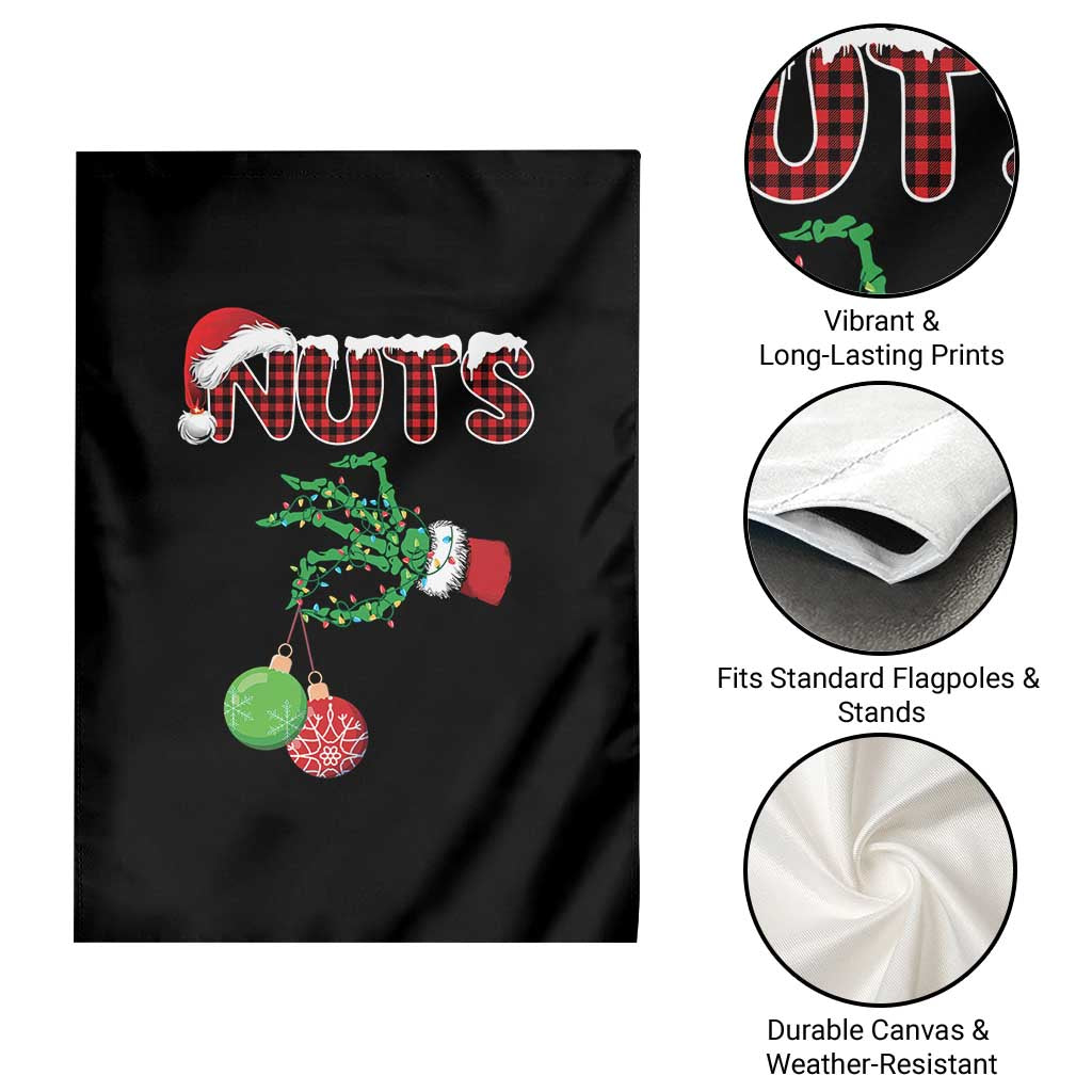 Funny Couples Christmas Garden Flag Chest And Nuts Matching Holiday Skeleton Hand - Wonder Print Shop