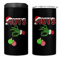 Funny Couples Christmas 4 in 1 Can Cooler Tumbler Chest And Nuts Matching Holiday Skeleton Hand - Wonder Print Shop