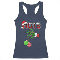 Funny Couples Christmas Racerback Tank Top Chest And Nuts Matching Holiday Skeleton Hand - Wonder Print Shop