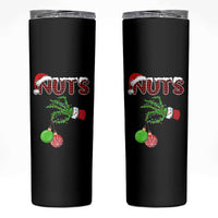 Funny Couples Christmas Skinny Tumbler Chest And Nuts Matching Holiday Skeleton Hand - Wonder Print Shop