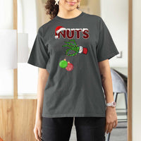 Funny Couples Christmas T Shirt For Women Chest And Nuts Matching Holiday Skeleton Hand - Wonder Print Shop