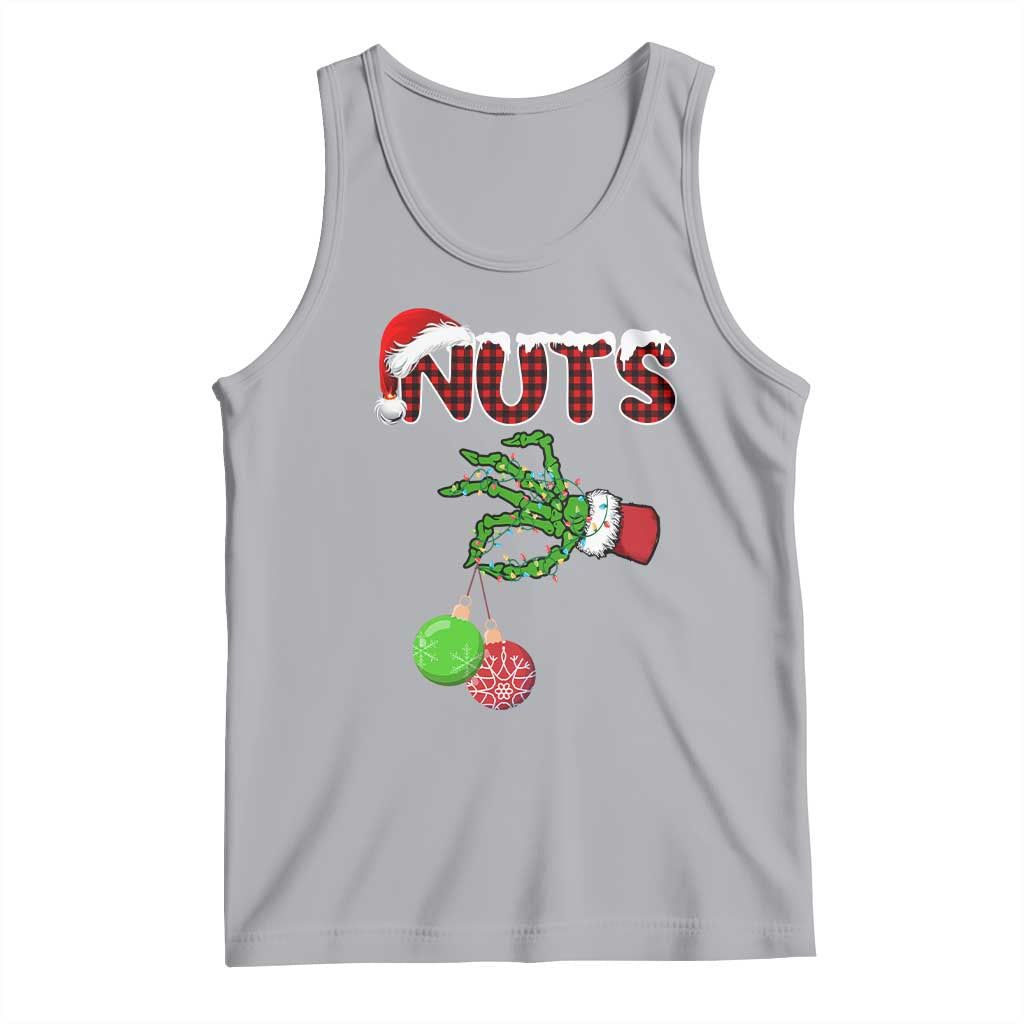 Funny Couples Christmas Tank Top Chest And Nuts Matching Holiday Skeleton Hand - Wonder Print Shop