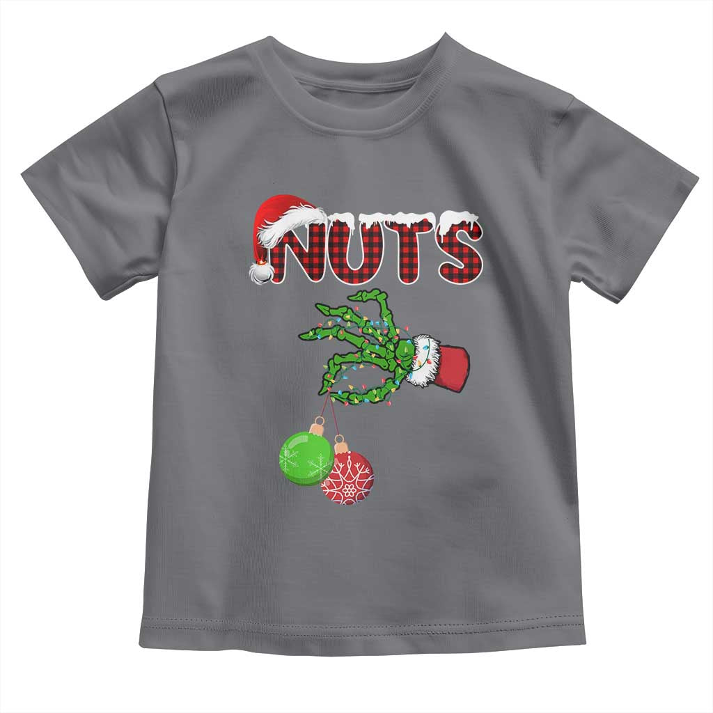Funny Couples Christmas Toddler T Shirt Chest And Nuts Matching Holiday Skeleton Hand - Wonder Print Shop