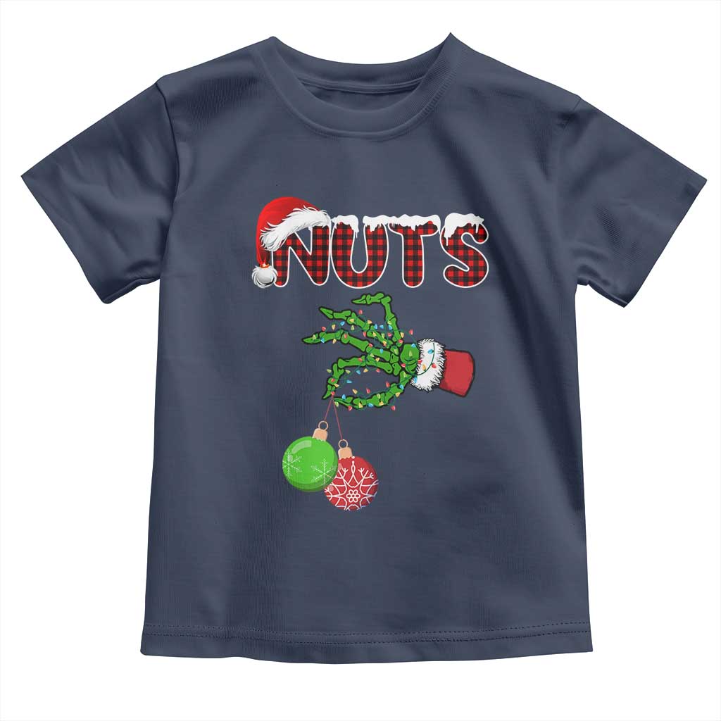 Funny Couples Christmas Toddler T Shirt Chest And Nuts Matching Holiday Skeleton Hand - Wonder Print Shop