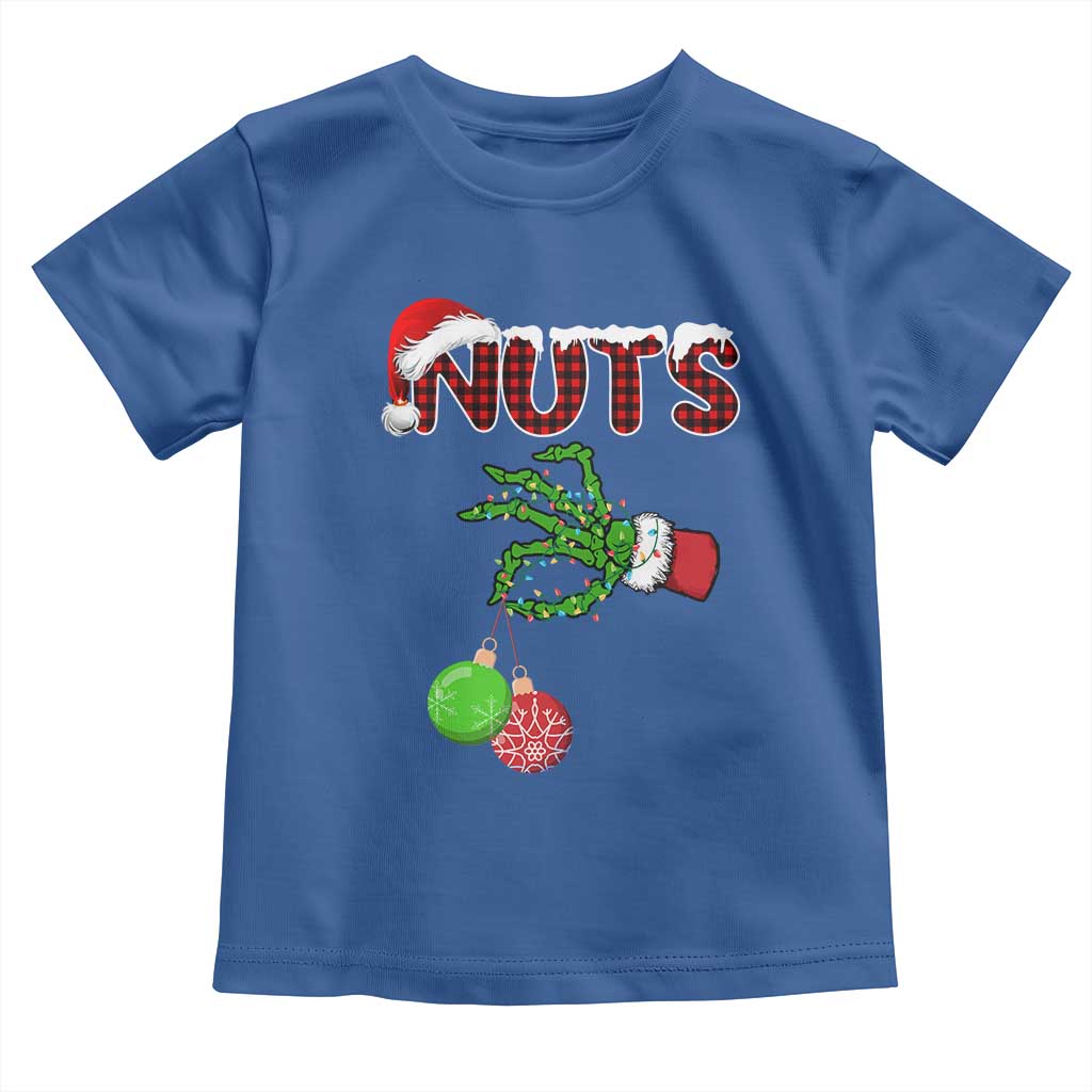 Funny Couples Christmas Toddler T Shirt Chest And Nuts Matching Holiday Skeleton Hand - Wonder Print Shop