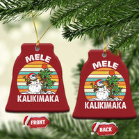 Vintage Cute Mele Kalikimaka Xmas Christmas Ornament Funny Snowman Palm Tree Beach Tropical Gift Family Holiday - Wonder Print Shop