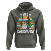 Vintage Cute Mele Kalikimaka Christmas Hoodie Funny Snowman Palm Tree Beach Tropical Xmas Gift Family Holiday