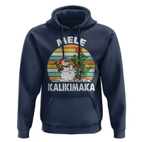 Vintage Cute Mele Kalikimaka Christmas Hoodie Funny Snowman Palm Tree Beach Tropical Xmas Gift Family Holiday