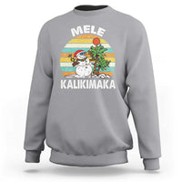 Vintage Cute Mele Kalikimaka Christmas Sweatshirt Funny Snowman Palm Tree Beach Tropical Xmas Gift Family Holiday - Wonder Print Shop