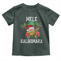 Hawaii Christmas Toddler T Shirt Mele Kalikimaka Hawaiian Pineapple Xmas Lights Santa Hat
