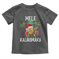 Hawaii Christmas Toddler T Shirt Mele Kalikimaka Hawaiian Pineapple Xmas Lights Santa Hat