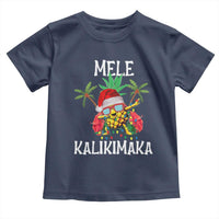 Hawaii Christmas Toddler T Shirt Mele Kalikimaka Hawaiian Pineapple Xmas Lights Santa Hat