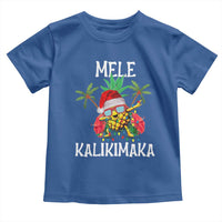 Hawaii Christmas Toddler T Shirt Mele Kalikimaka Hawaiian Pineapple Xmas Lights Santa Hat